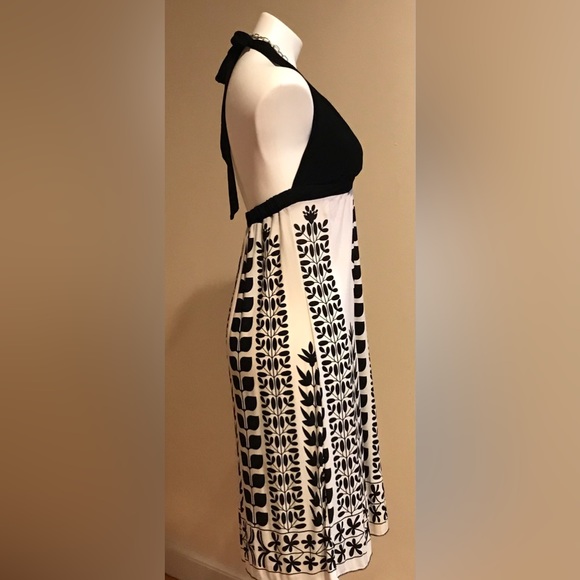 A- List By Wrapper Black and White Retro Style Halter Dress Size M - Picture 3 of 8